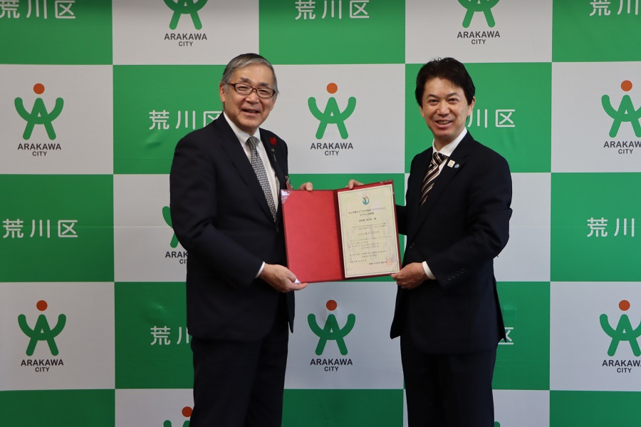 村上市長と面会する区長