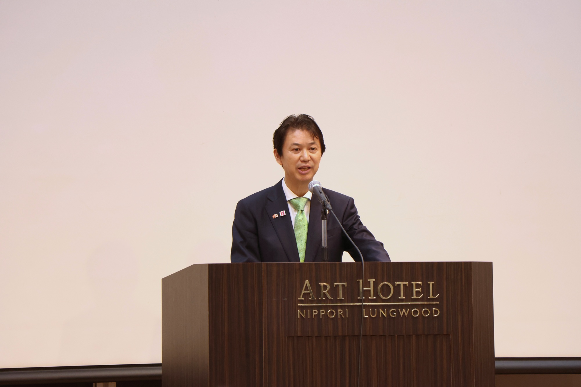 挨拶をする滝口区長
